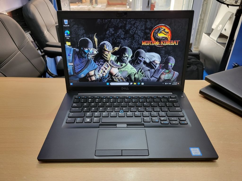 Dell Latitude 7490 laptop with 14-inch Full HD display, Intel Core i5 8th Gen, 8GB RAM, and 128GB SSD
