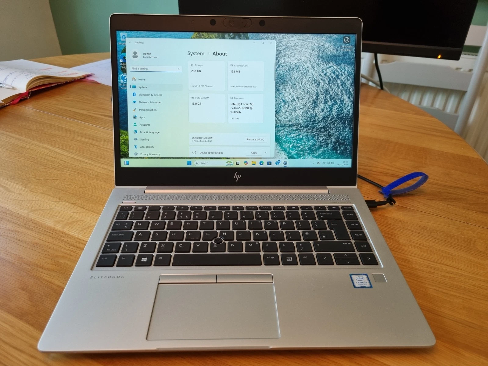 HP EliteBook 840 G6 i5 Laptop 8GB RAM 256GB SSD Backlit Keyboard