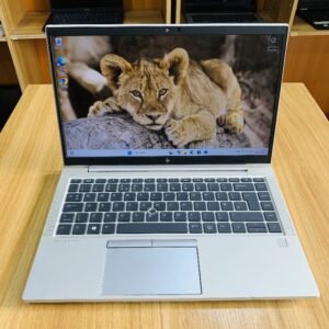 HP EliteBook 840 G7 laptop with Intel Core i5 10th Gen processor, 8GB RAM, and 256GB NVMe SSD