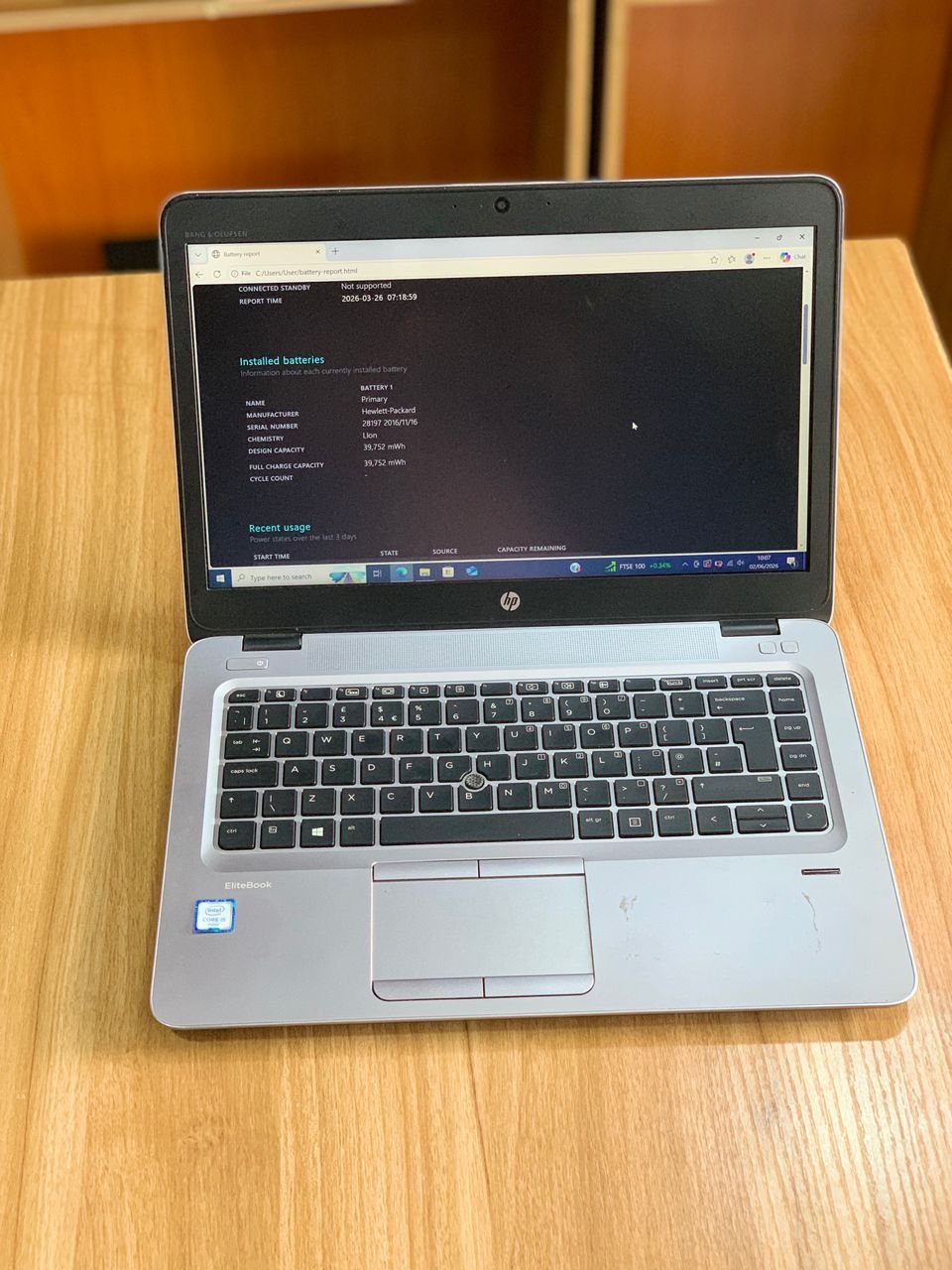 HP EliteBook 840 G3 laptop with Intel Core i5 6th Gen processor, 8GB RAM, and 256GB SSD